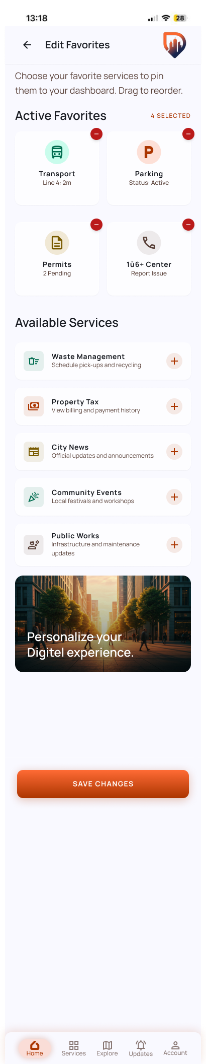 Personalized dashboard