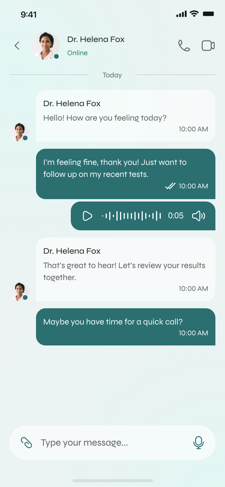 Wellio — chat and video visit